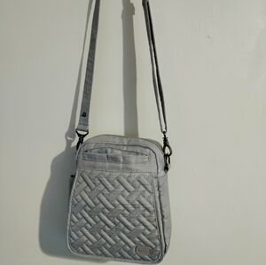 Lug Hopper Convertible Crossbody Shoulder Bag, Purse, Silver